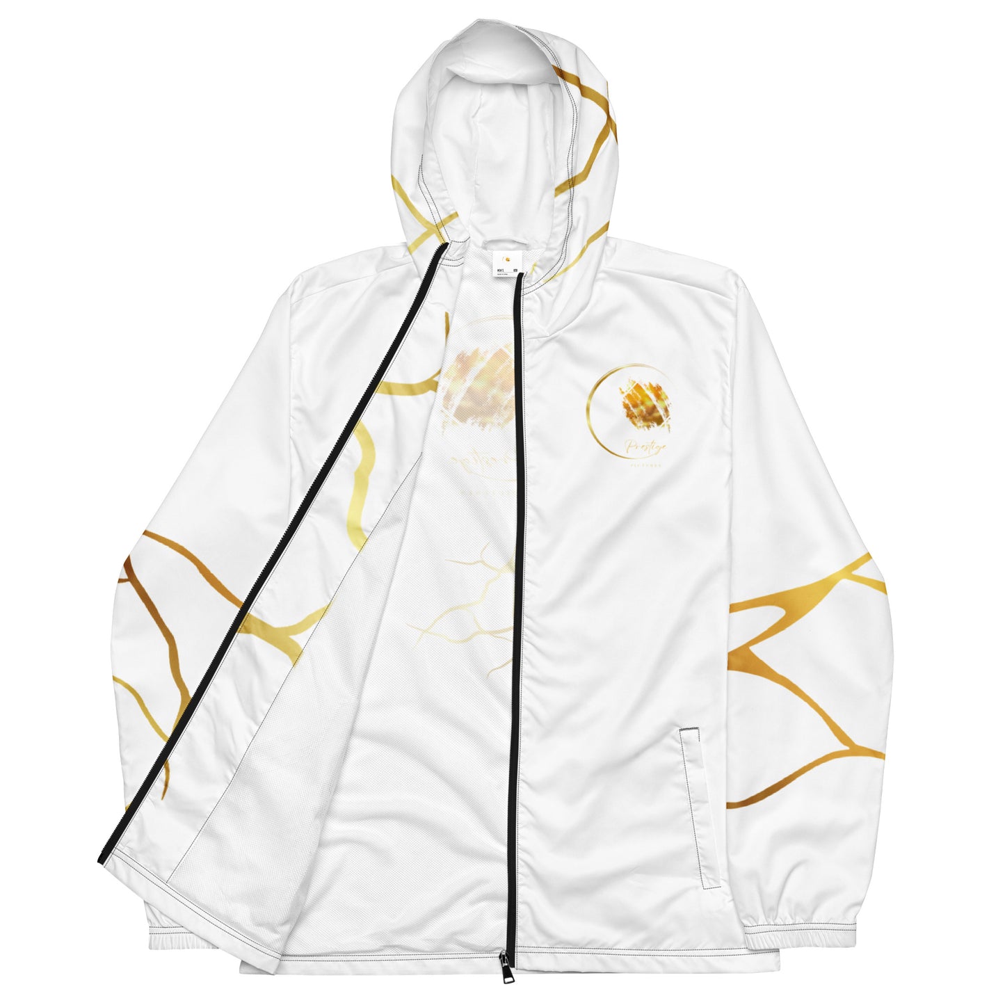 Prestige™ Herren-Windjacke Weiß &amp; Gold