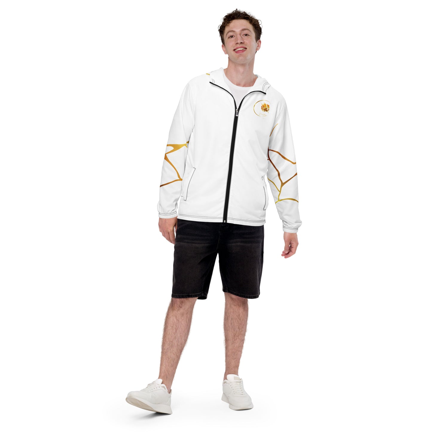 Prestige™ Herren-Windjacke Weiß &amp; Gold