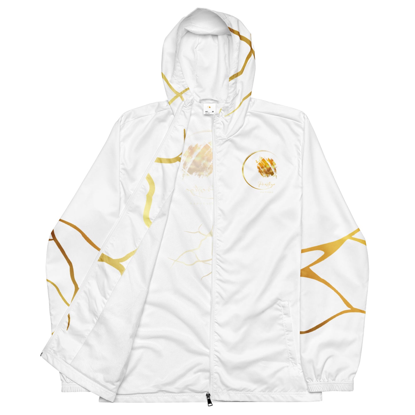 Prestige™ Herren-Windjacke Weiß &amp; Gold