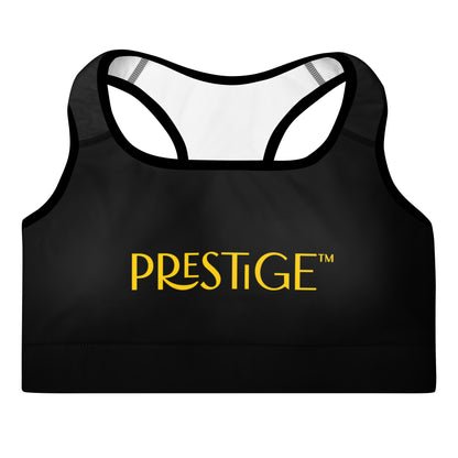 Prestige™ Padded Sports Bra Black and Gold DRAGON