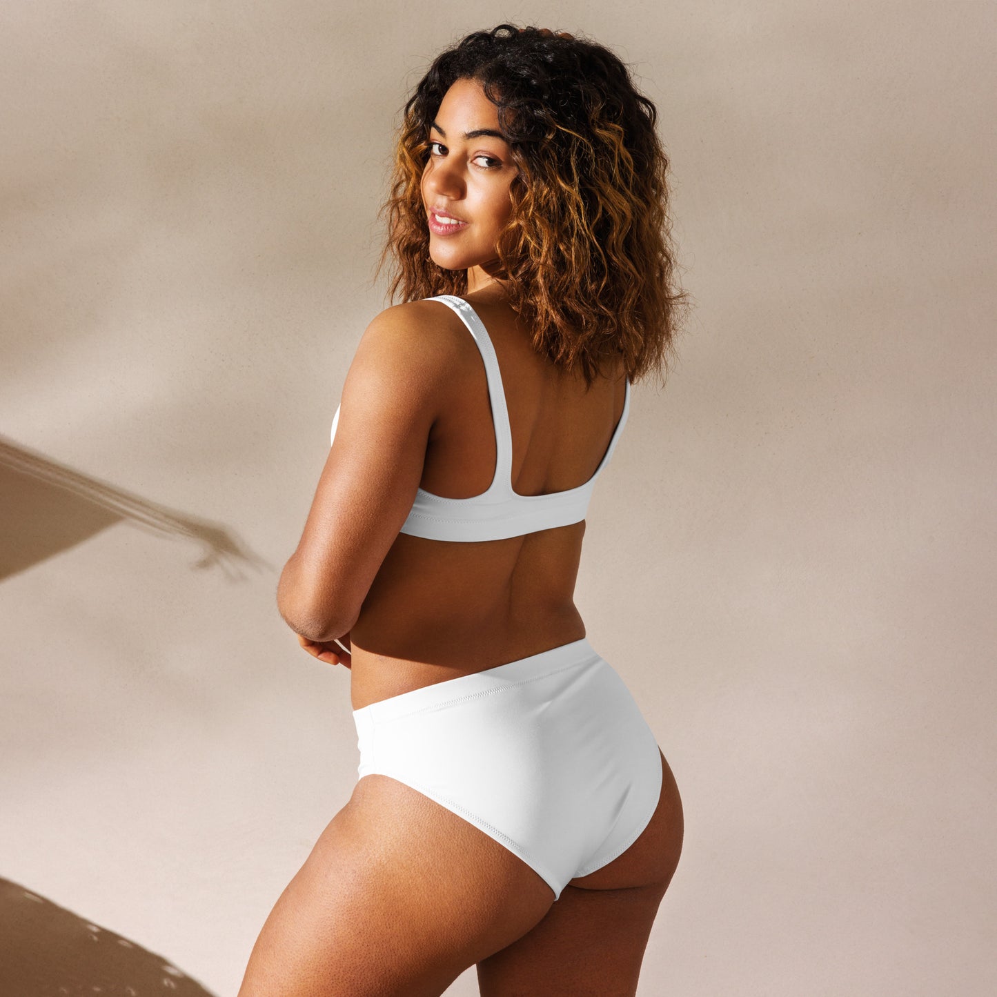 Maillot de bain éco-responsable taille haute Prestige™ Blanc