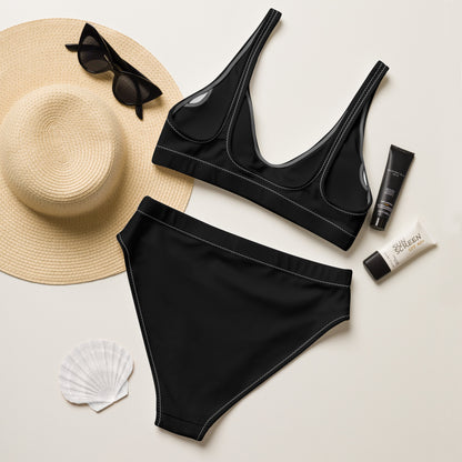 Prestige high-waisted eco-responsible swimsuit Black