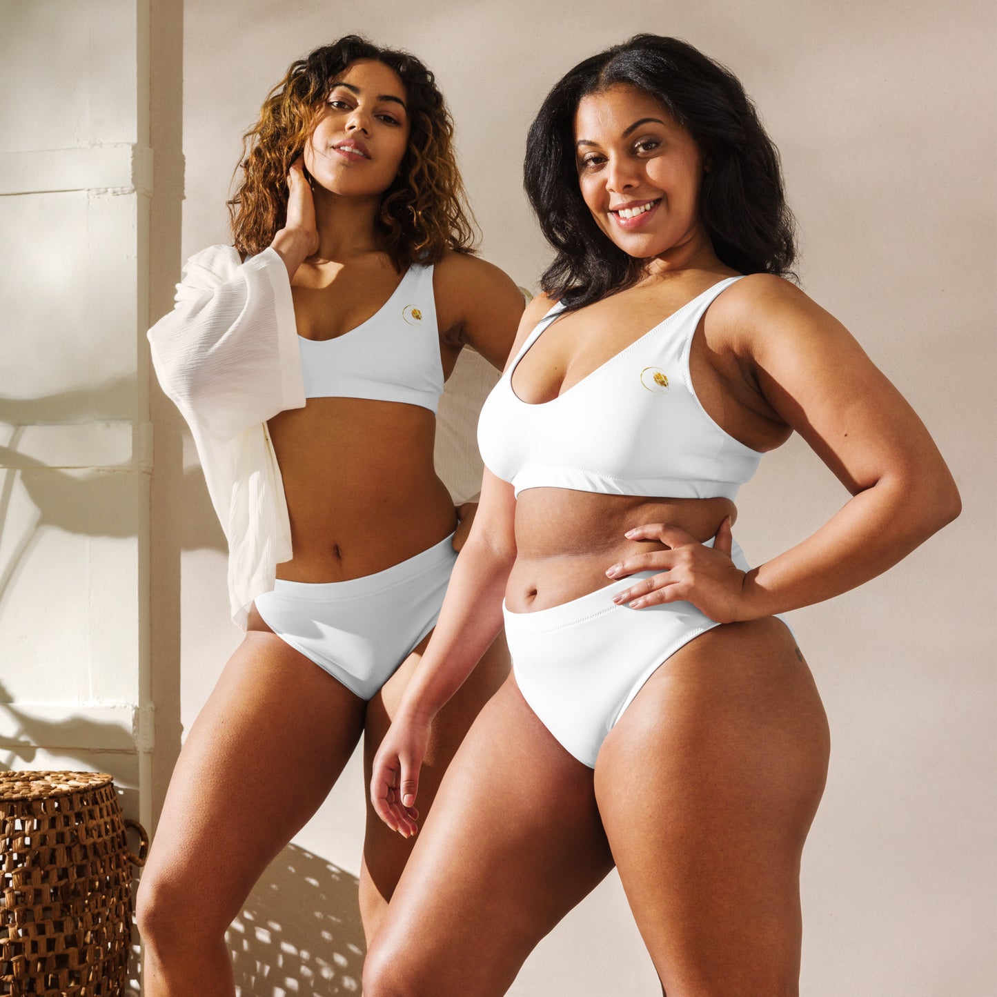 Maillot de bain éco-responsable taille haute Prestige™ Blanc