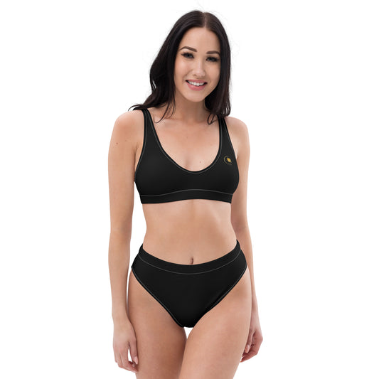 Maillot de bain éco-responsable taille haute Prestige Noir