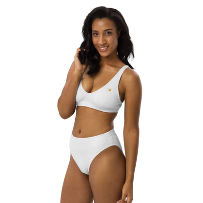 Maillot de bain éco-responsable taille haute Prestige™ Blanc