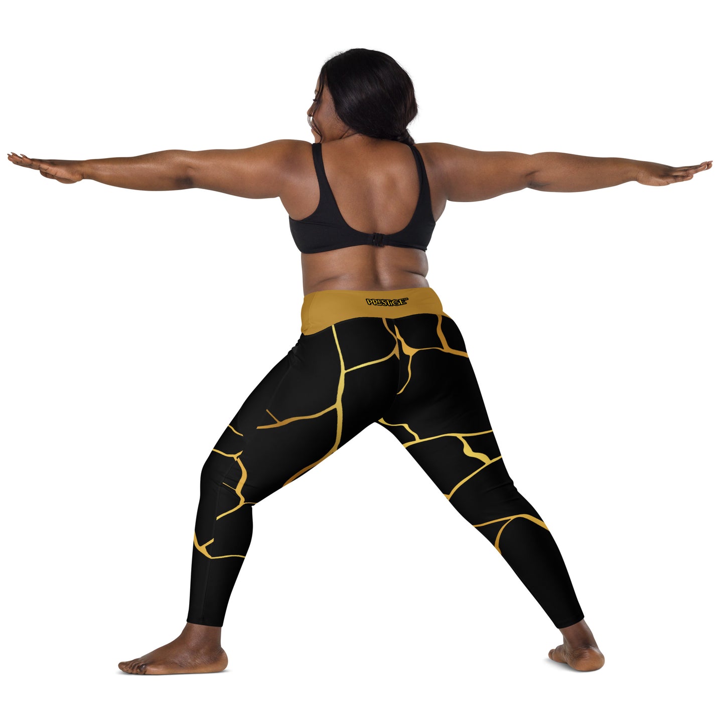 Prestige™ Black/Gold and Filament Gold Pocket Leggings