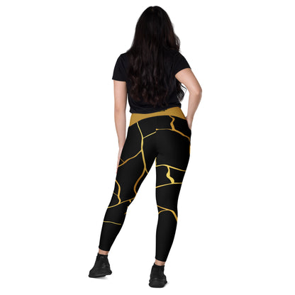 Prestige™ Black/Gold and Filament Gold Pocket Leggings