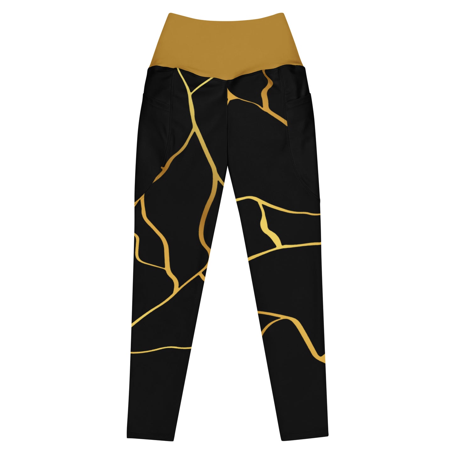 Prestige™ Black/Gold and Filament Gold Pocket Leggings