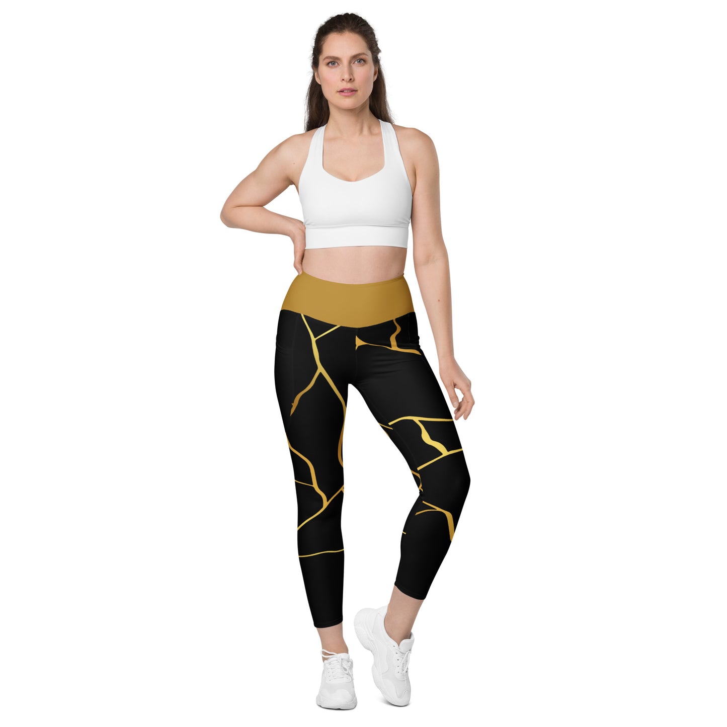 Prestige™ Black/Gold and Filament Gold Pocket Leggings