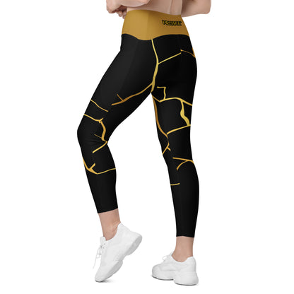 Prestige™ Black/Gold and Filament Gold Pocket Leggings