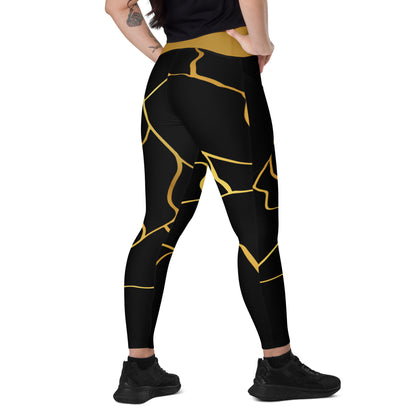 Prestige™ Black/Gold and Filament Gold Pocket Leggings