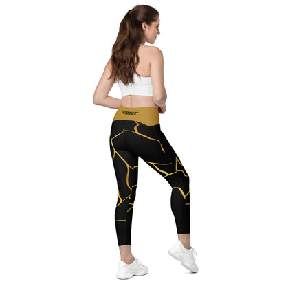 Prestige™ Black/Gold and Filament Gold Pocket Leggings