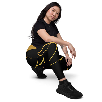 Prestige™ Black/Gold and Filament Gold Pocket Leggings