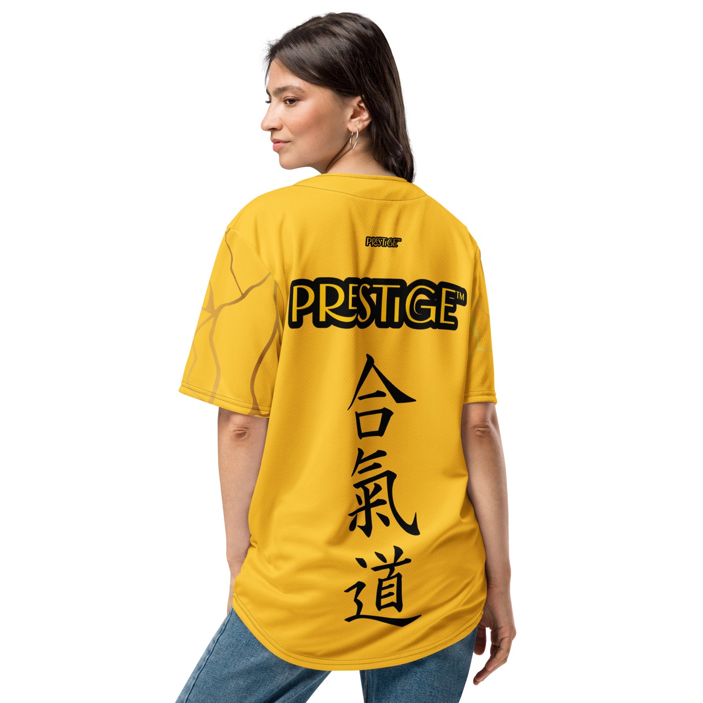 Prestige™ Yellow &amp; Gold Filament Recycled Baseball Jersey