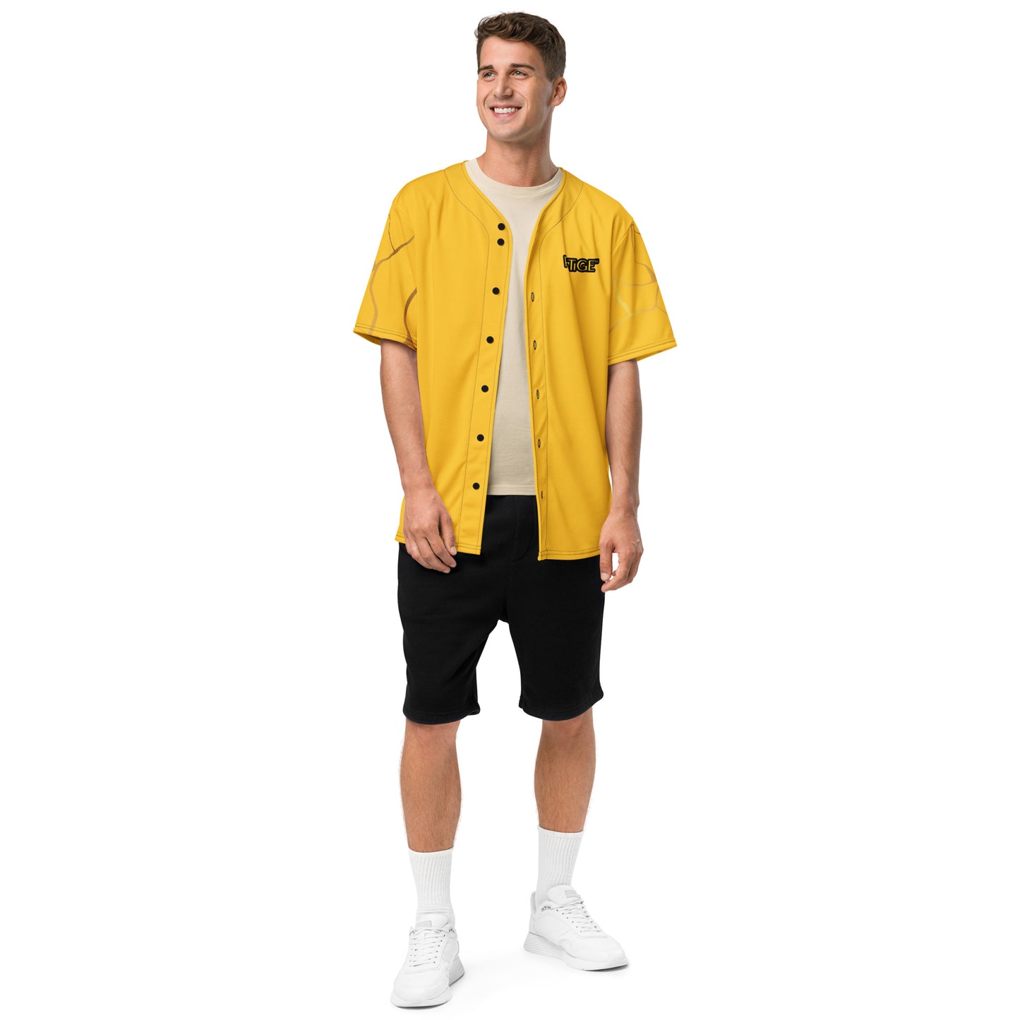 Prestige™ Yellow &amp; Gold Filament Recycled Baseball Jersey