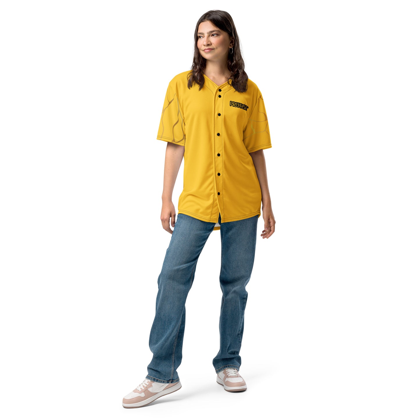 Prestige™ Yellow &amp; Gold Filament Recycled Baseball Jersey