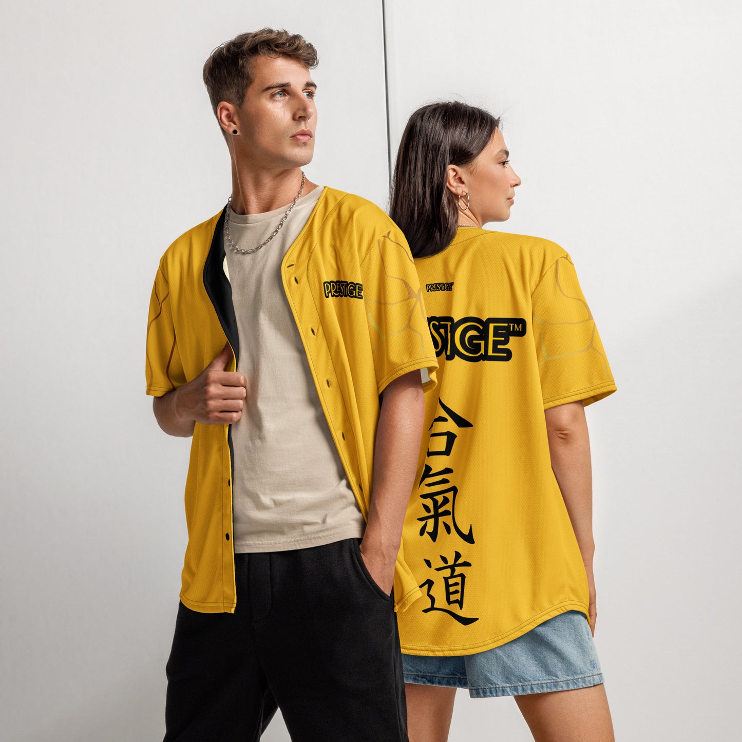 Prestige™ Yellow &amp; Gold Filament Recycled Baseball Jersey