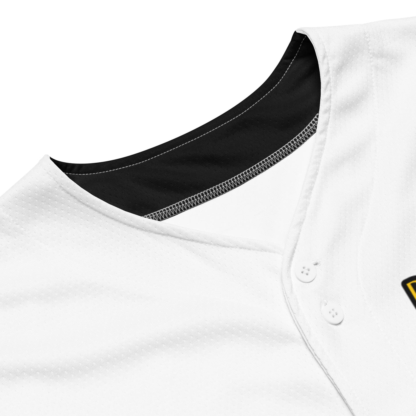 Maillot de baseball recyclé Prestige™ Blanc et Or Filament