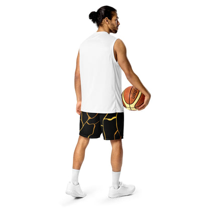 Unisex Prestige™ Mesh Shorts Schwarz &amp; Gold Filament