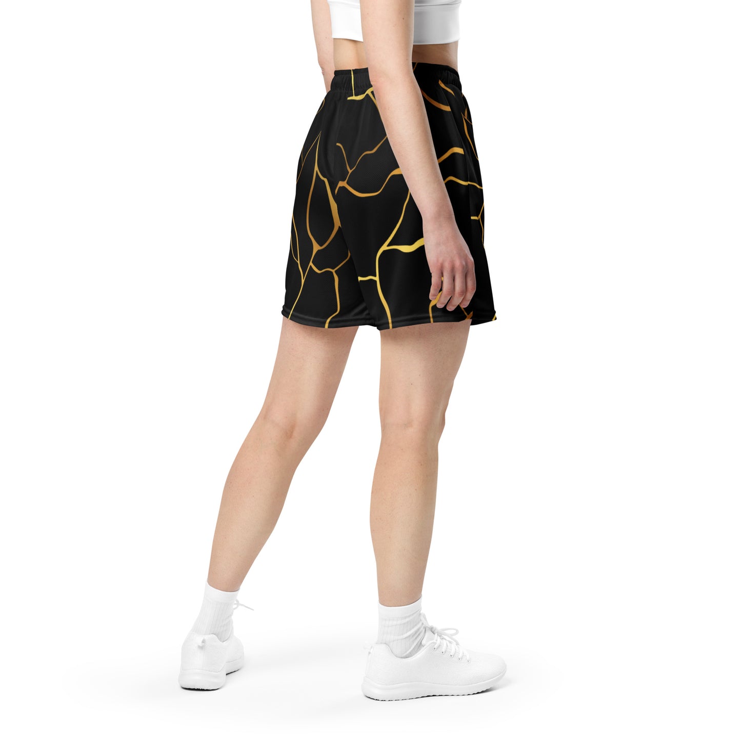 Unisex Prestige™ Mesh Shorts Schwarz &amp; Gold Filament