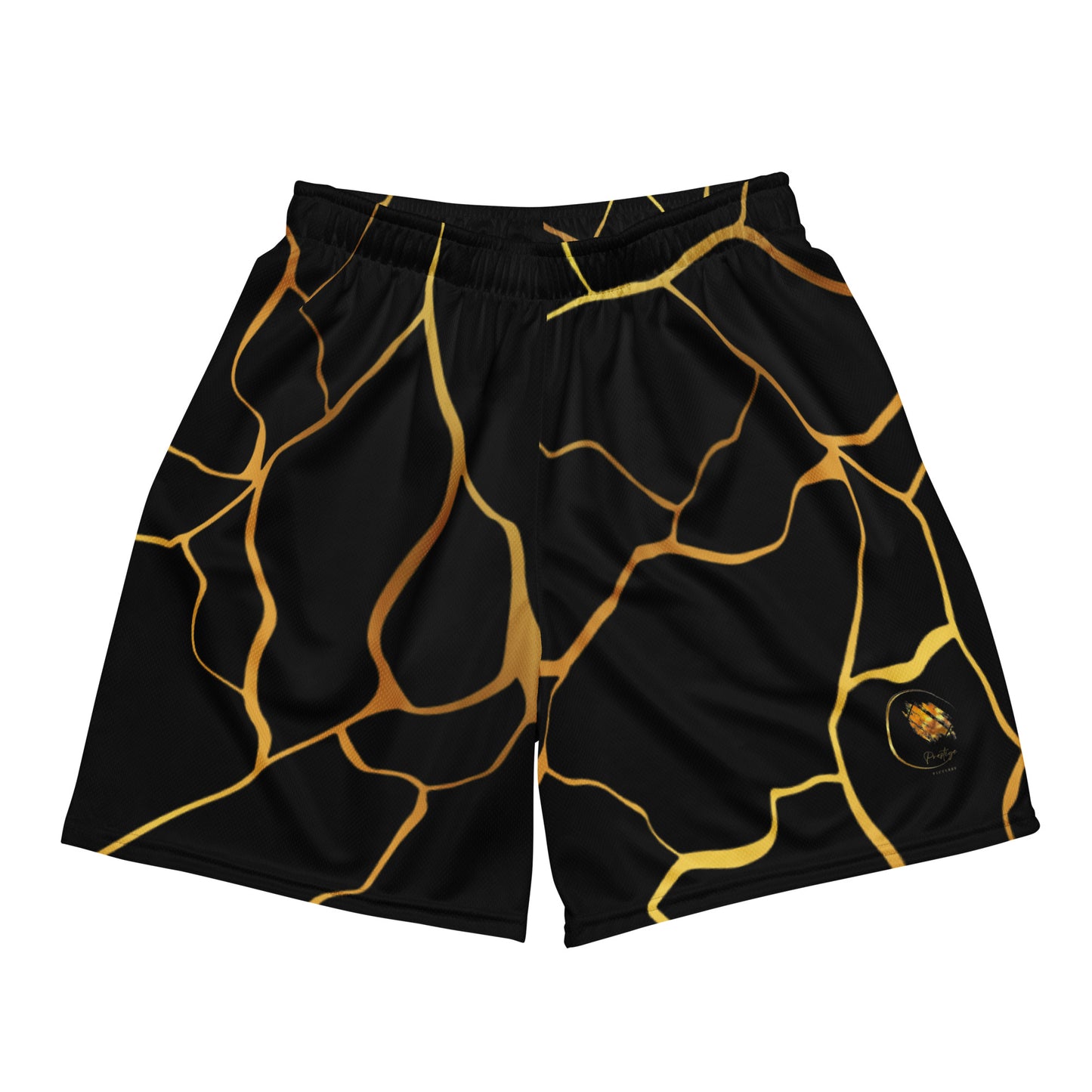 Unisex Prestige™ Mesh Shorts Schwarz &amp; Gold Filament