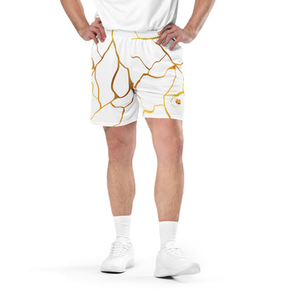 Prestige™ White & Gold Unisex Knit Shorts