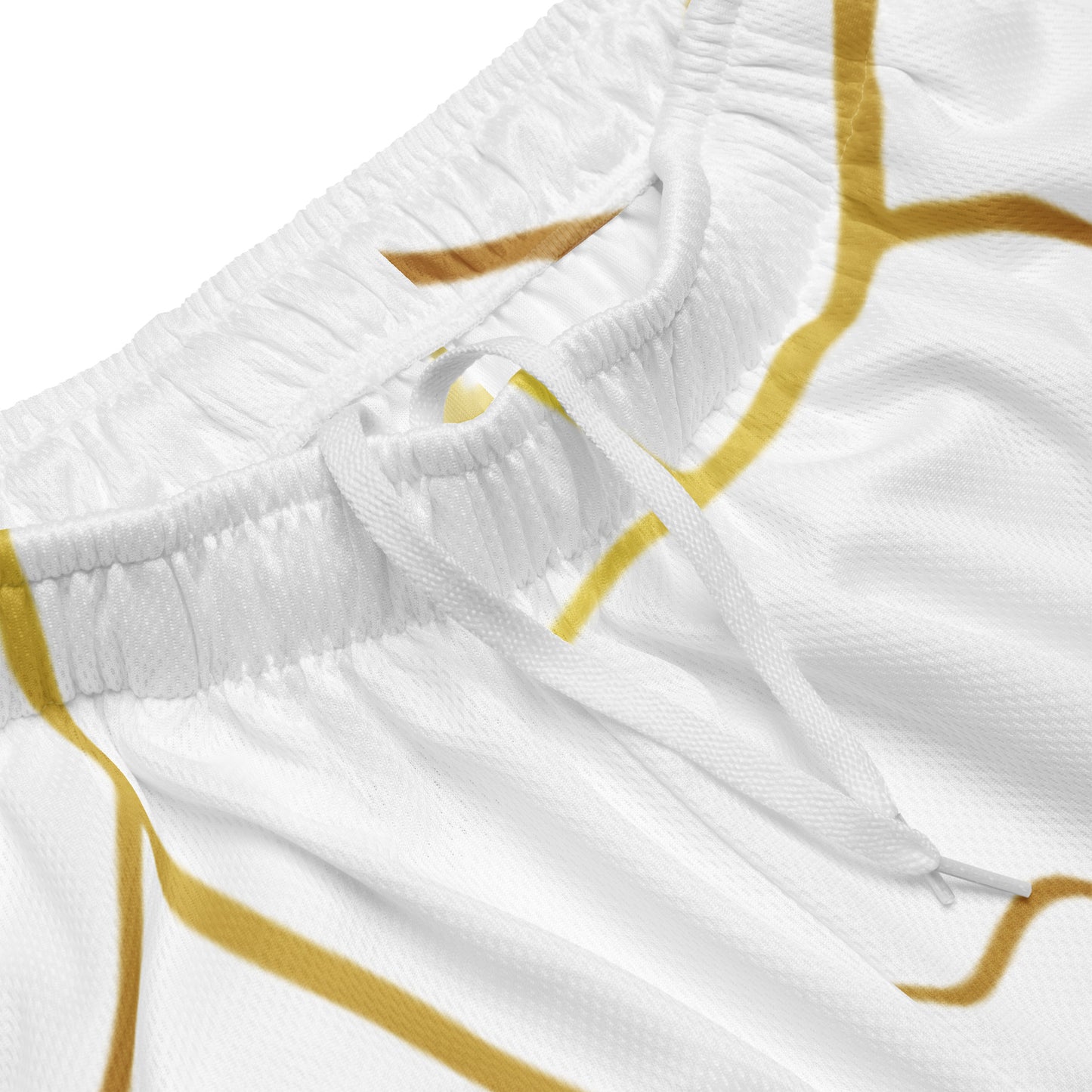 Prestige™ White & Gold Unisex Knit Shorts