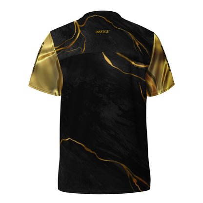 Prestige™ Lifestyle Luxury Marble Black Gold and Gold Unisex Jersey