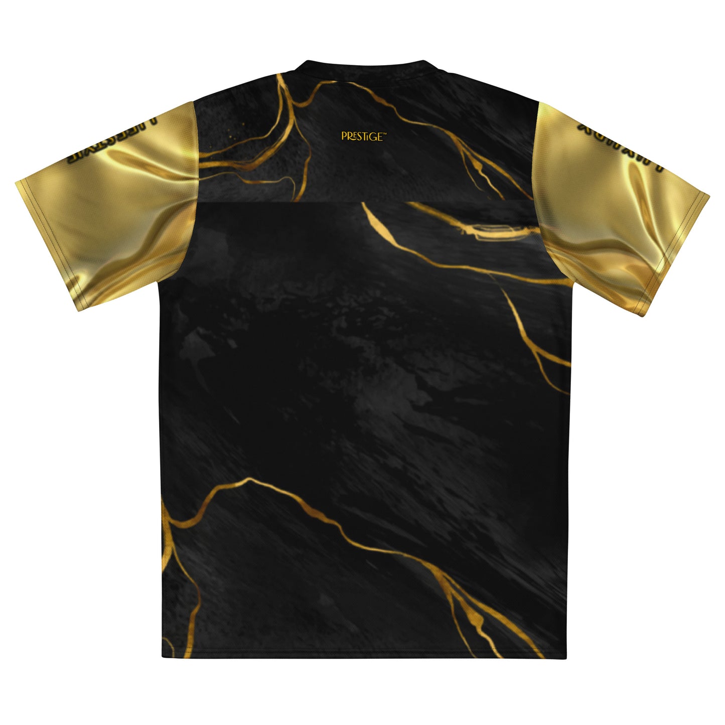 Prestige™ Lifestyle Luxury Marble Black Gold and Gold Unisex Jersey