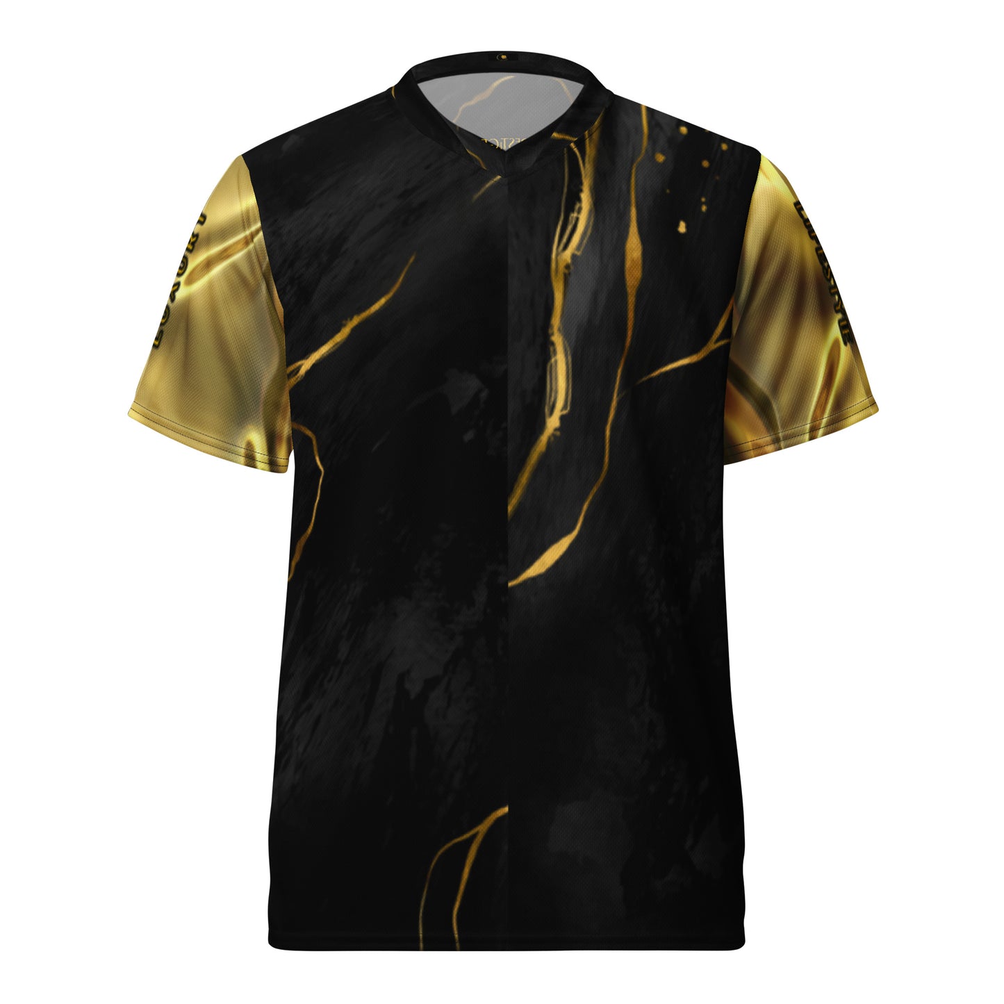 Prestige™ Lifestyle Luxury Marble Black Gold and Gold Unisex Jersey