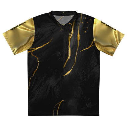 Prestige™ Lifestyle Luxury Marble Black Gold and Gold Unisex Jersey