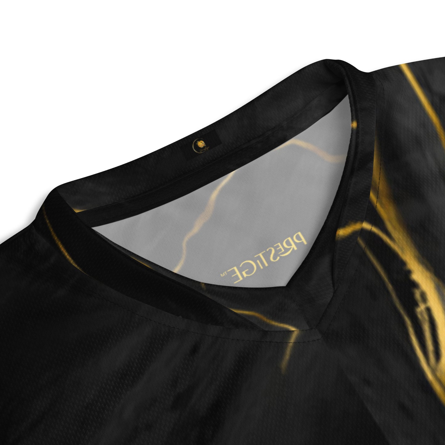 Prestige™ Lifestyle Luxury Marble Black Gold and Gold Unisex Jersey