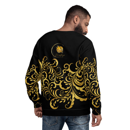 Prestige™ Sweatshirt Schwarz und Gold Unisex Flowering