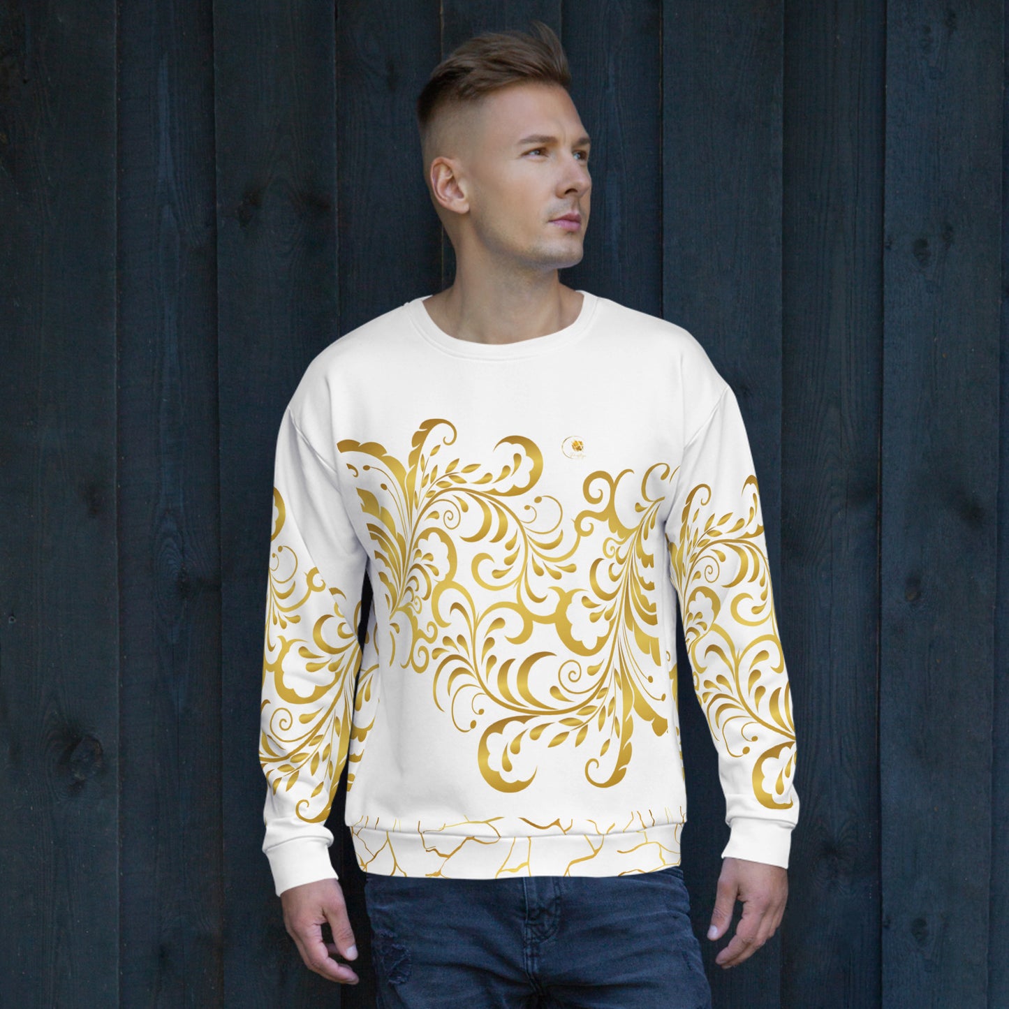 Prestige™ Sweatshirt Weiß und Gold Unisex Flowering