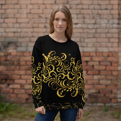 Prestige™ Sweatshirt Schwarz und Gold Unisex Flowering