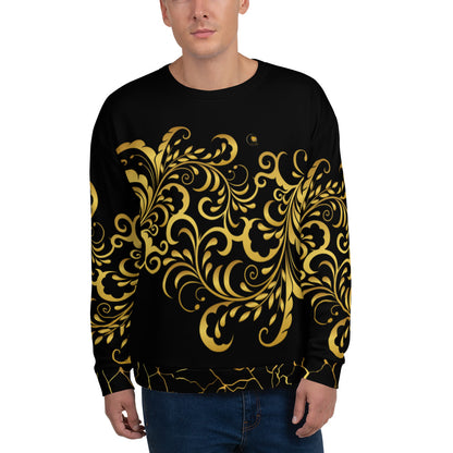 Prestige™ Sweatshirt Schwarz und Gold Unisex Flowering