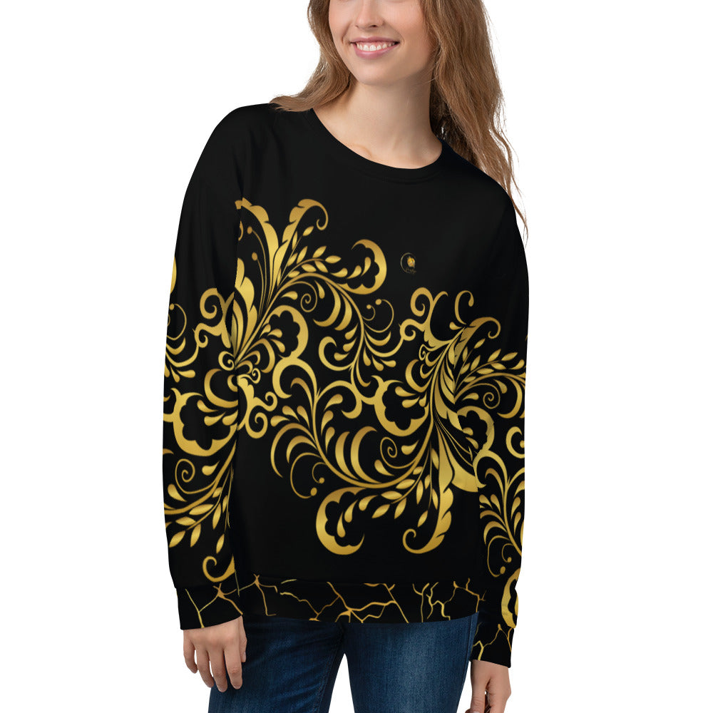 Prestige™ Sweatshirt Schwarz und Gold Unisex Flowering