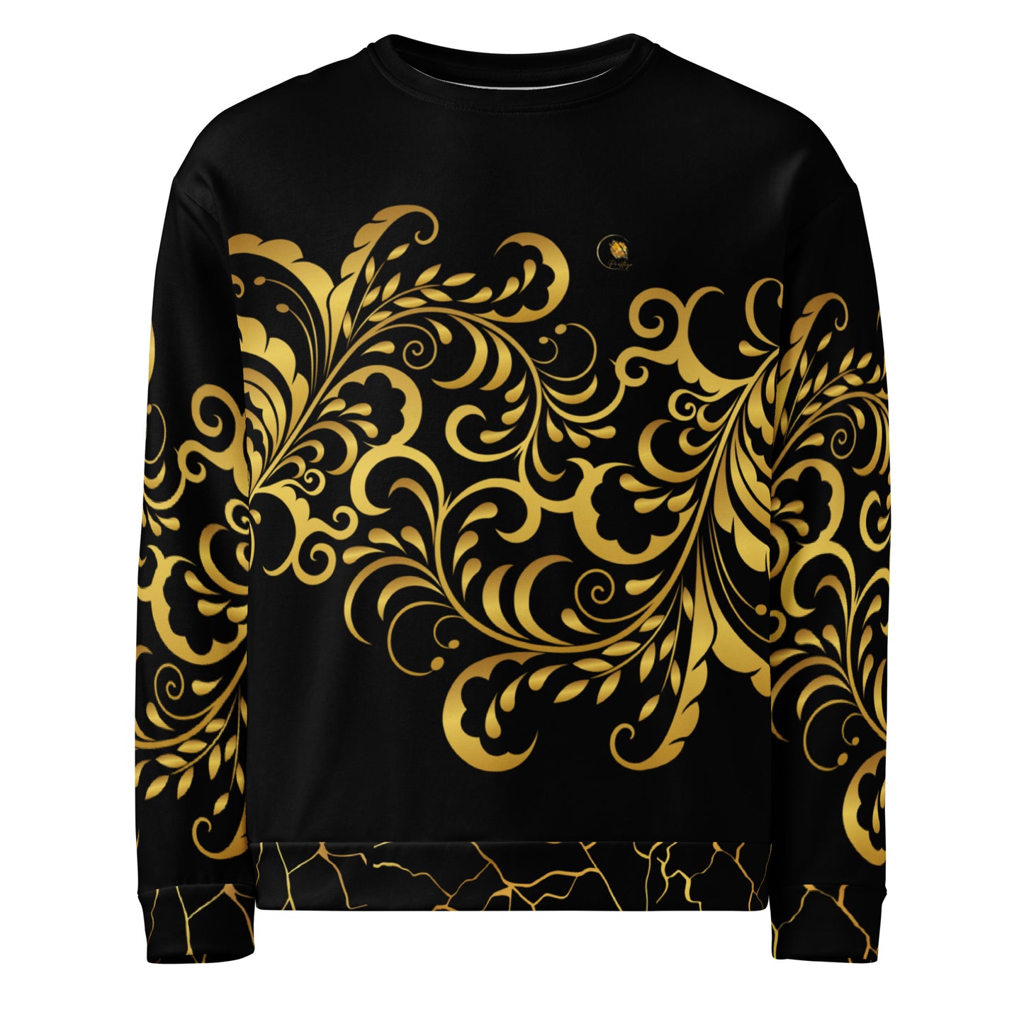 Prestige™ Sweatshirt Schwarz und Gold Unisex Flowering