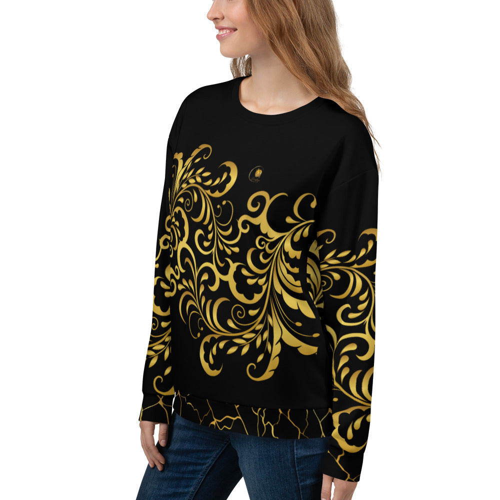 Prestige™ Sweatshirt Schwarz und Gold Unisex Flowering