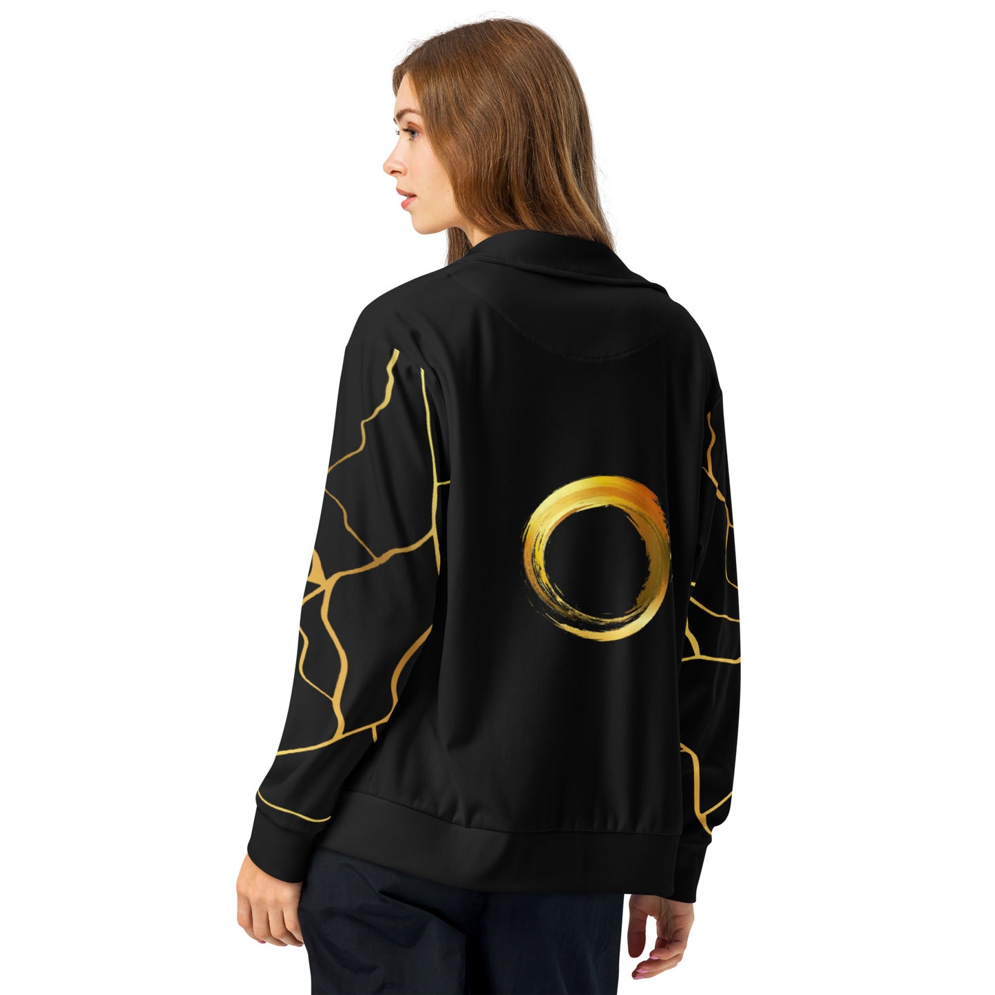 Unisex Prestige™ Trainingsjacke Black and Gold Filament Horizon