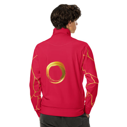 Prestige™ Unisex Track Jacket Carmine Red and Gold Filament Horizon