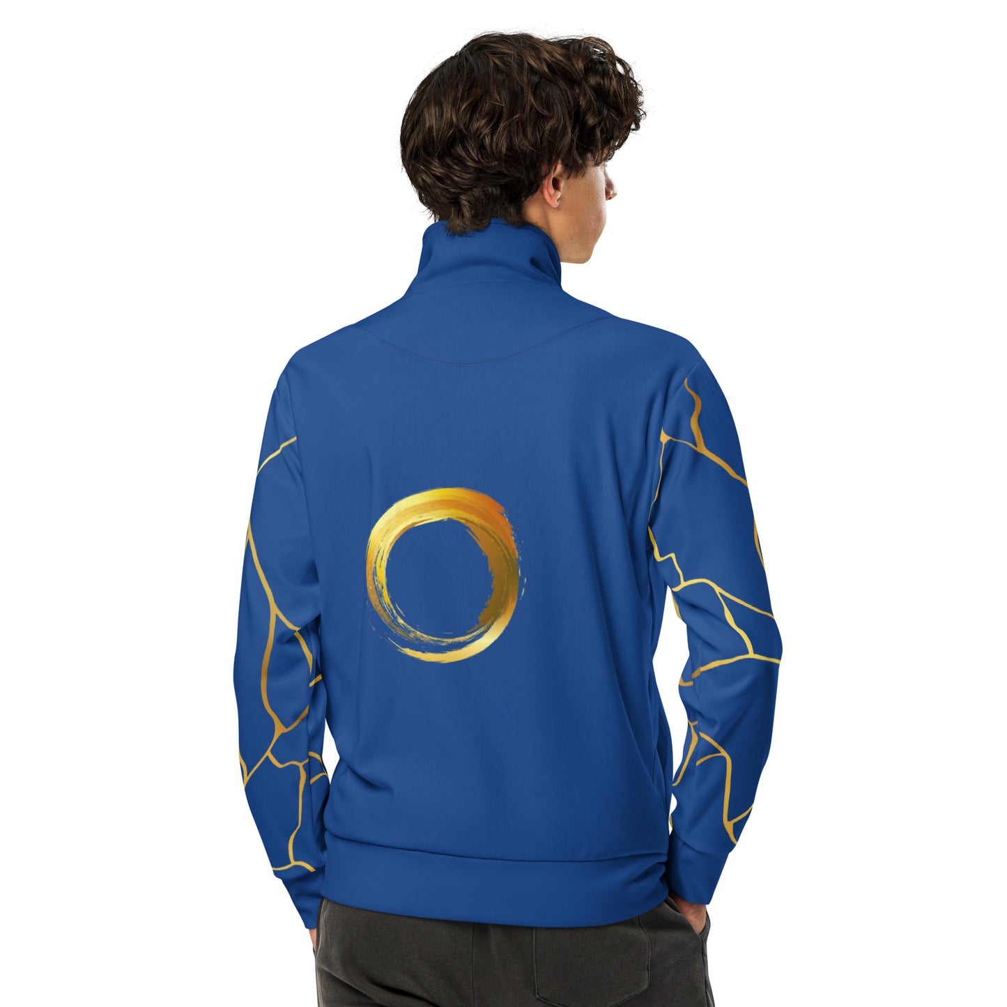 Prestige™ Unisex Navy &amp; Gold Filament Horizon Track Jacket