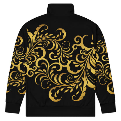 Unisex-Trainingsjacke „Blooming“ in Schwarz und Gold