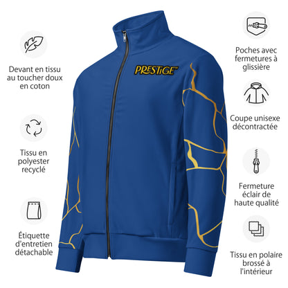 Prestige™ Unisex Navy &amp; Gold Filament Horizon Track Jacket