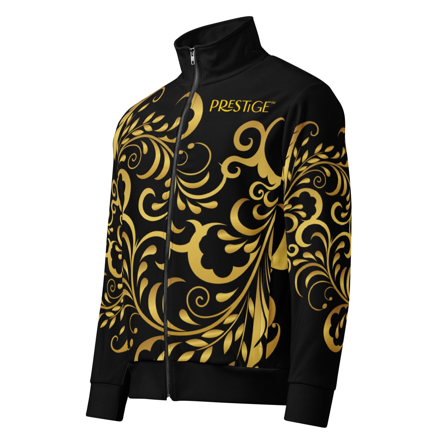 Unisex-Trainingsjacke „Blooming“ in Schwarz und Gold