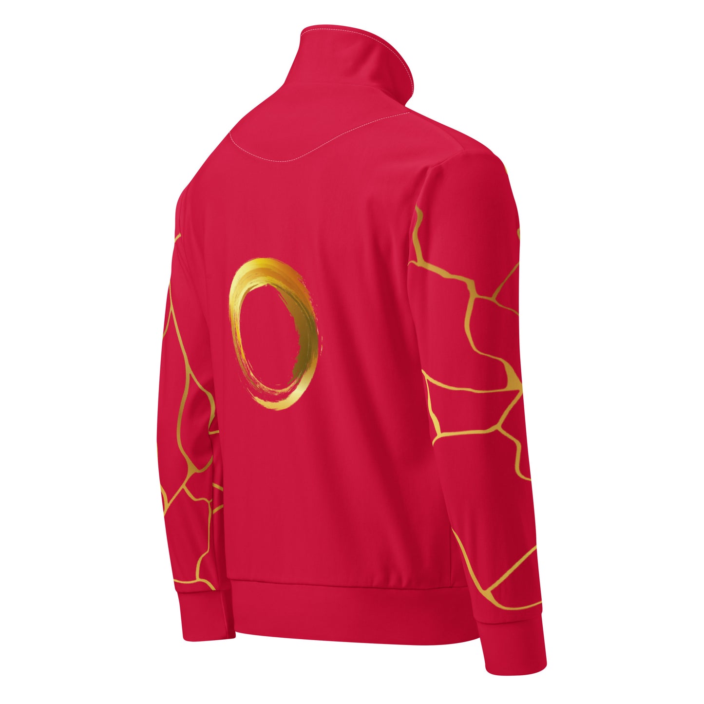 Prestige™ Unisex Track Jacket Carmine Red and Gold Filament Horizon