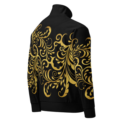 Unisex-Trainingsjacke „Blooming“ in Schwarz und Gold