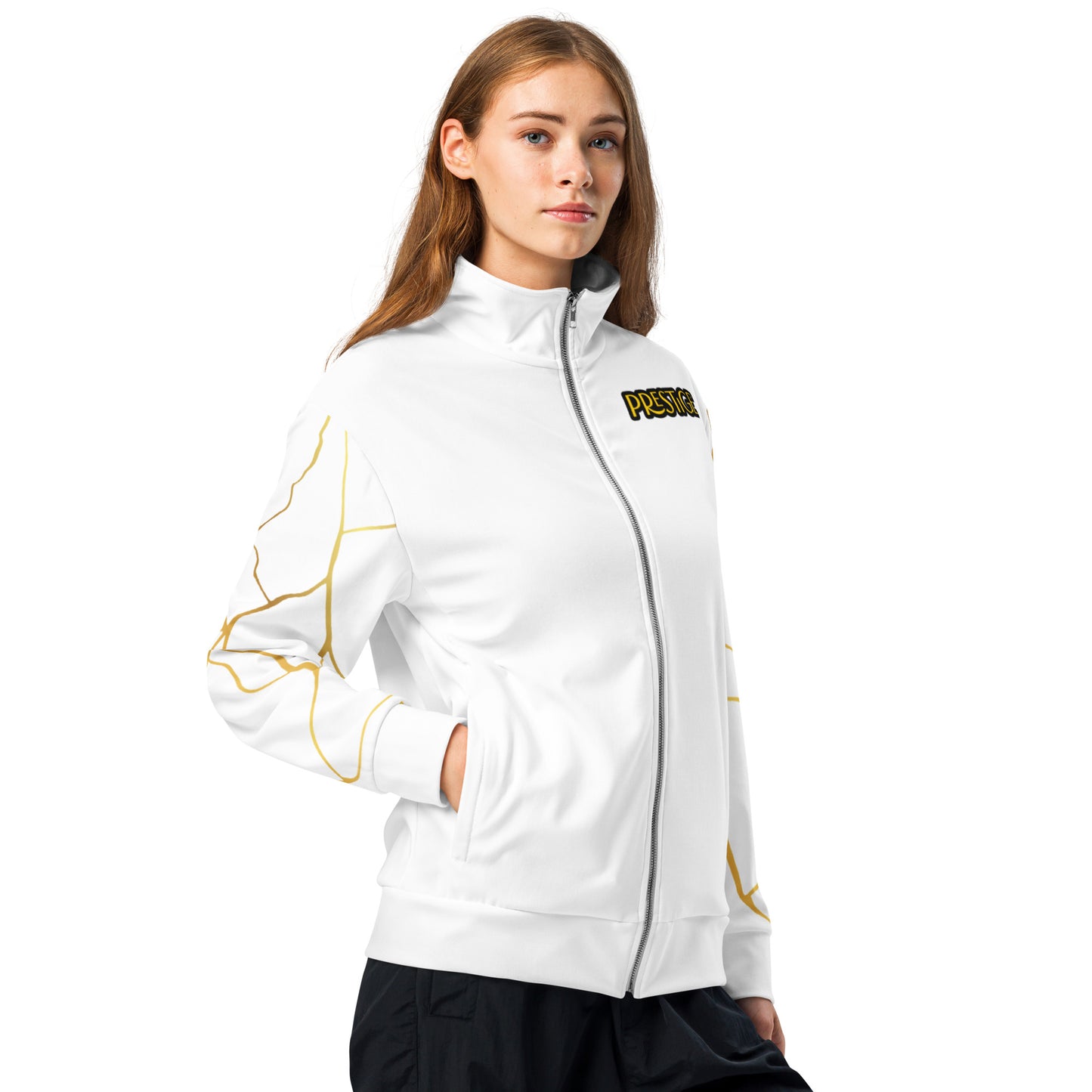 Veste de survêtement Prestige™ Unisexe Blanc et Or Filament Horizon