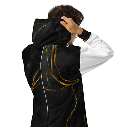 Black & Gold Unisex Zip Hoodie