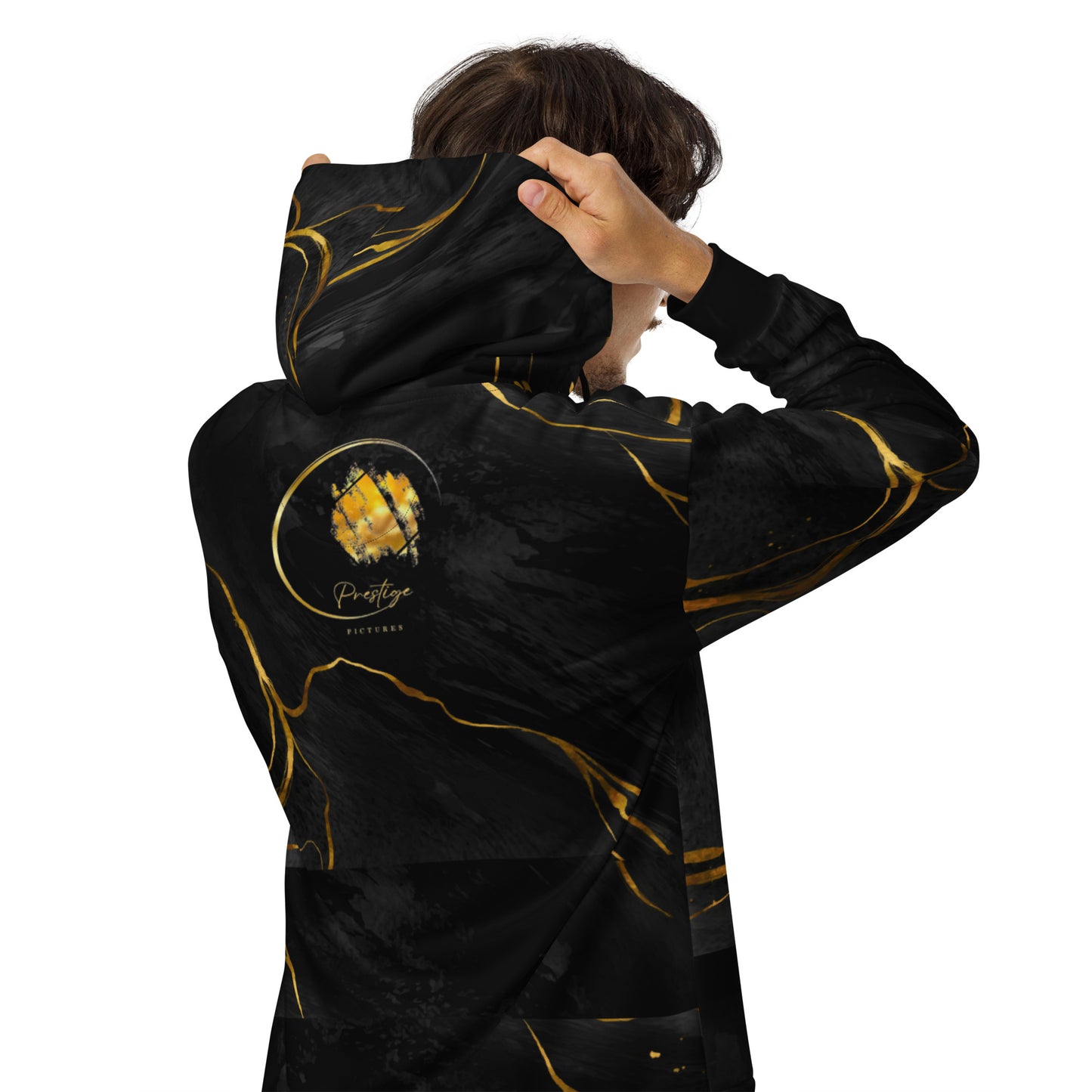 Black & Gold Unisex Zip Hoodie